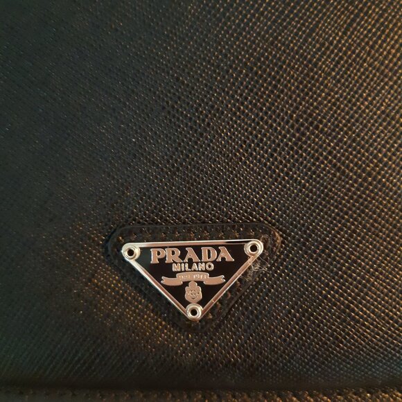PRADA iPad Mini Case Saffiano Travel Leather Sleeve Black Brand New - Picture 5 of 7